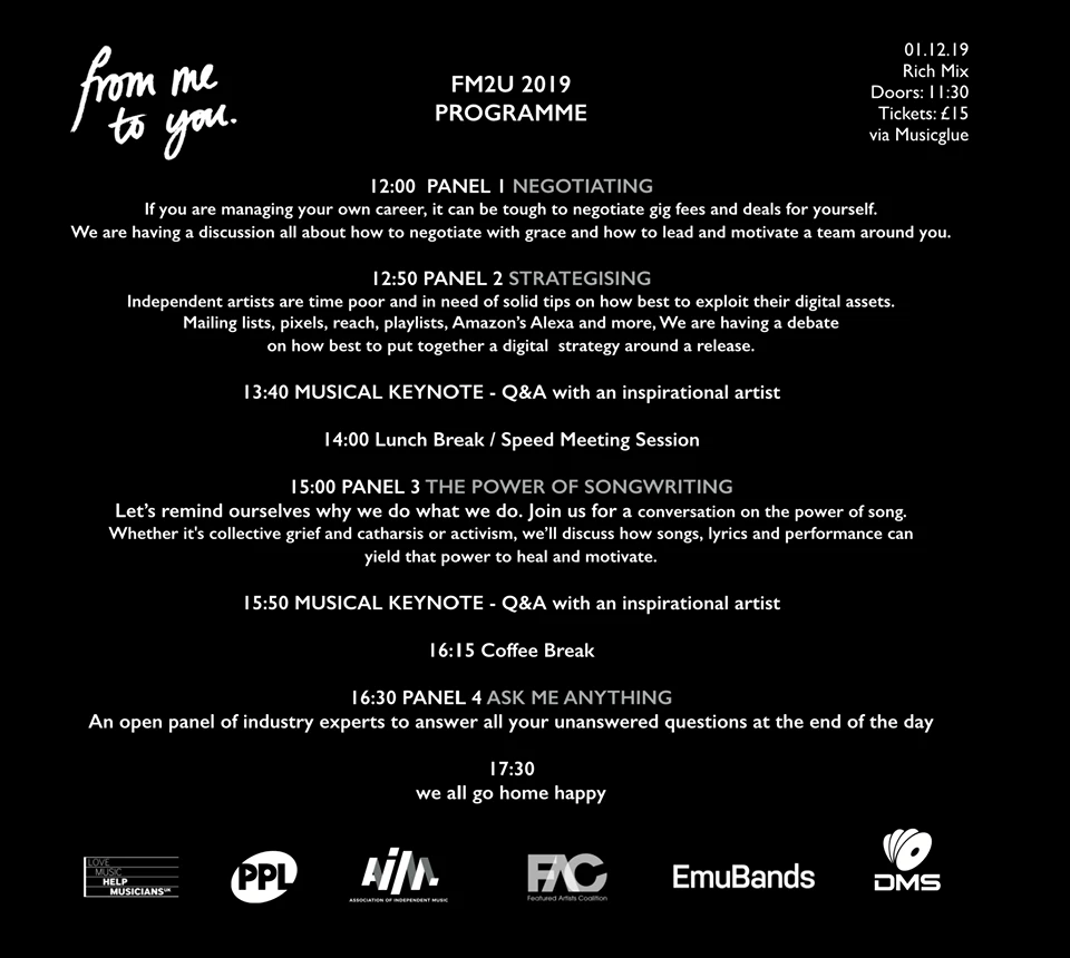 From Me To You An Artist Led Conference For Musical Entrepreneurs